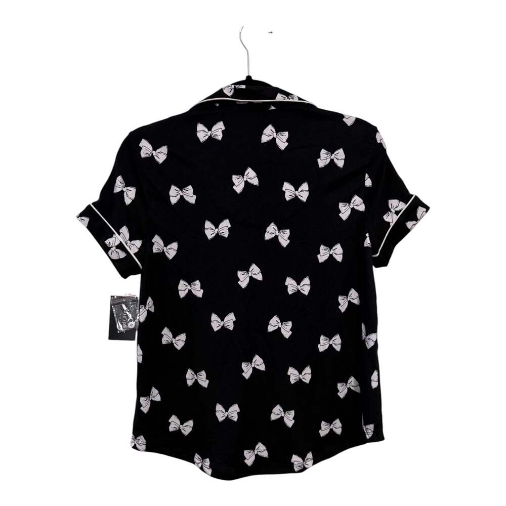 Size Small Kate Spade Women's Bow 2-Piece Short Sleeve Capri Pajama Set - Picture 3 of 5